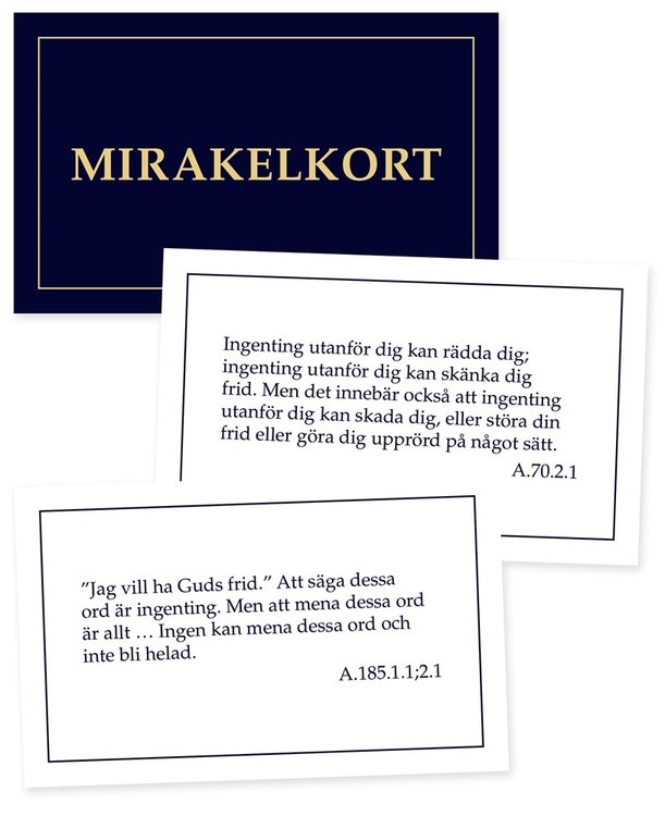 Mirakelkort - 200 kort med citat från En kurs i mirakler av Helen Schucman