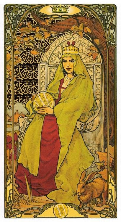 Golden Art Nouveau Tarot Illustrated by Giulia Massaglia