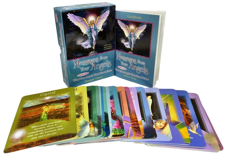 Messages from your angels oracle cards by Doreen Virtue UTAN SKYDDSPLAST
