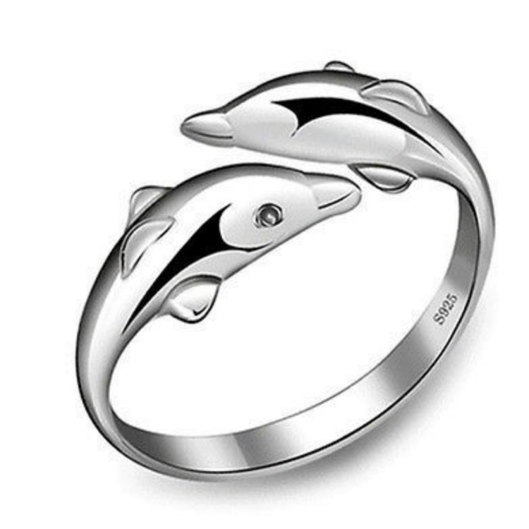 Delfin ring 925 sterling silver