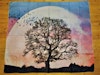 Rosa måne med träd tarot bordsduk väggdekoration
