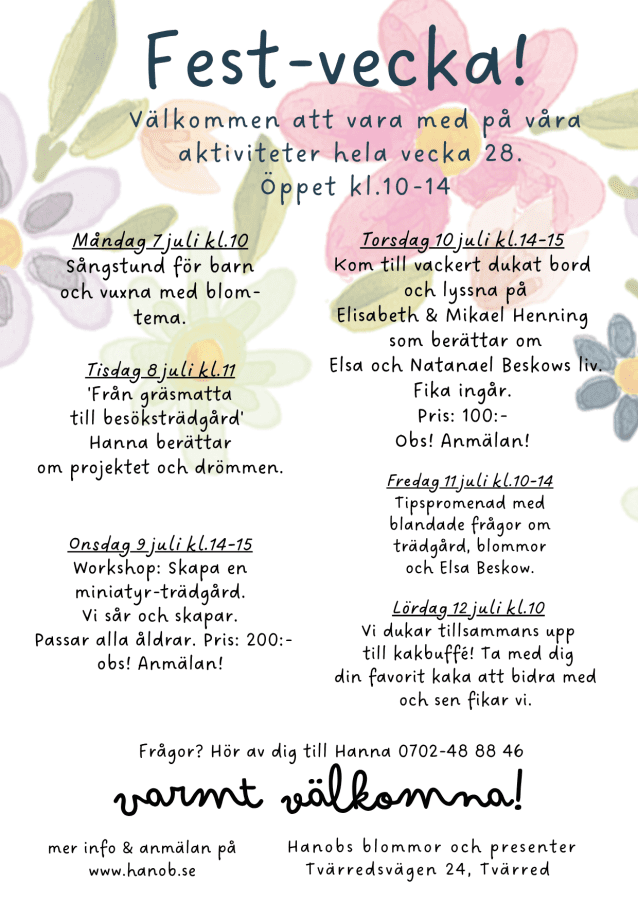 Hanobs blommor och presenter