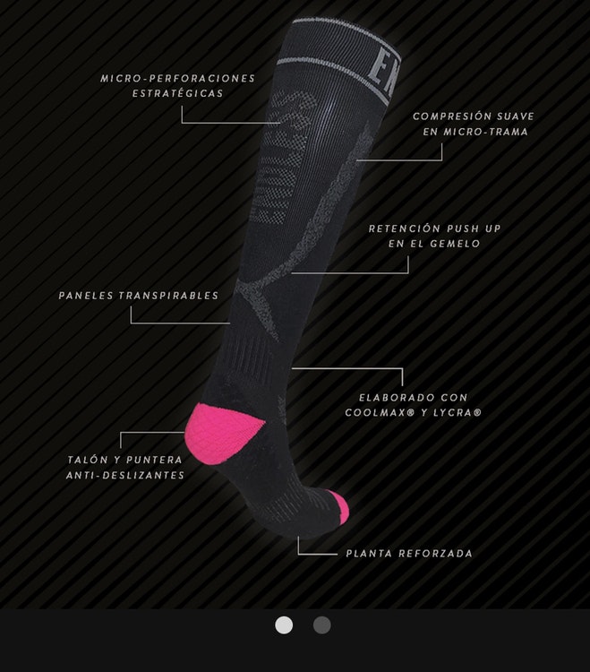 Dam SOX Kompression padel/tennis Strumpor Black