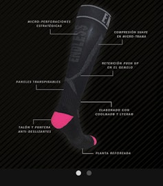 Dam SOX Kompression padel/tennis Strumpor Black