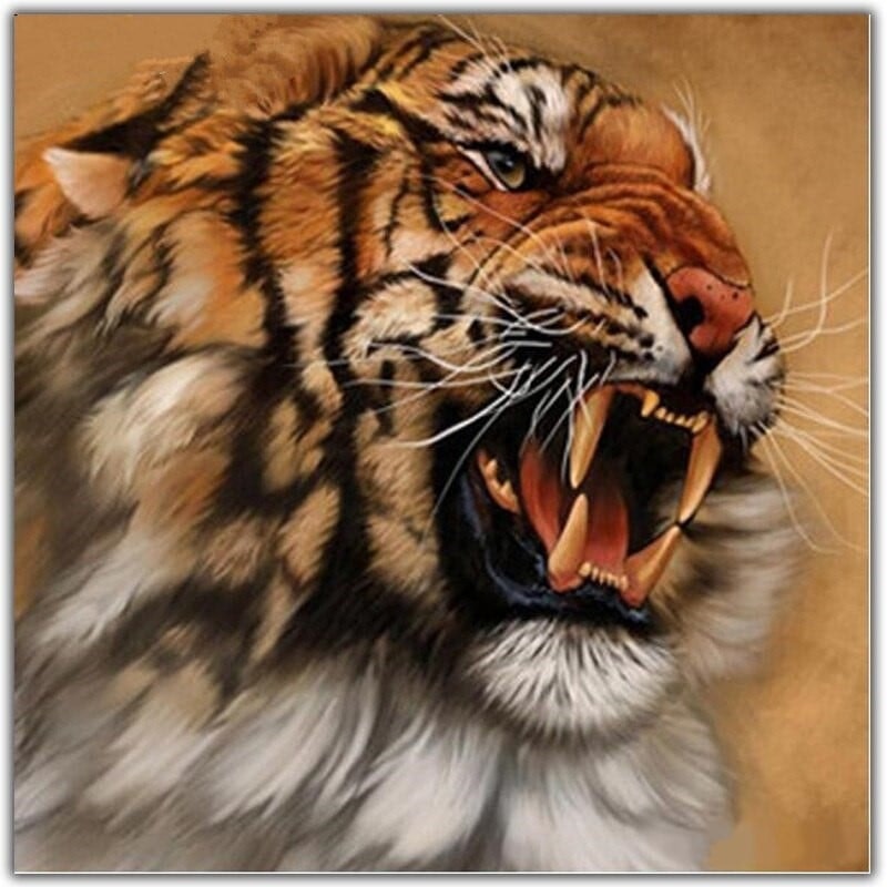 Snerrende tiger