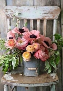 Blomster på en stol