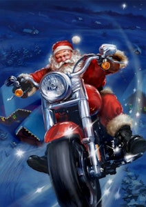 Nisse på motorsykkel