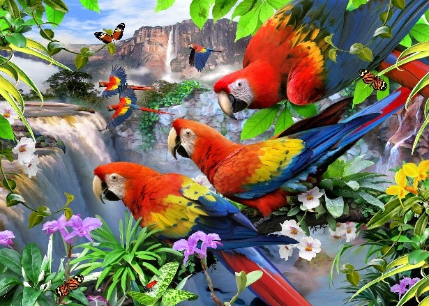 Lisensiert bilde Howard Robinson Flight of the Macaw