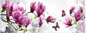 Magnolia grein delvis perlet
