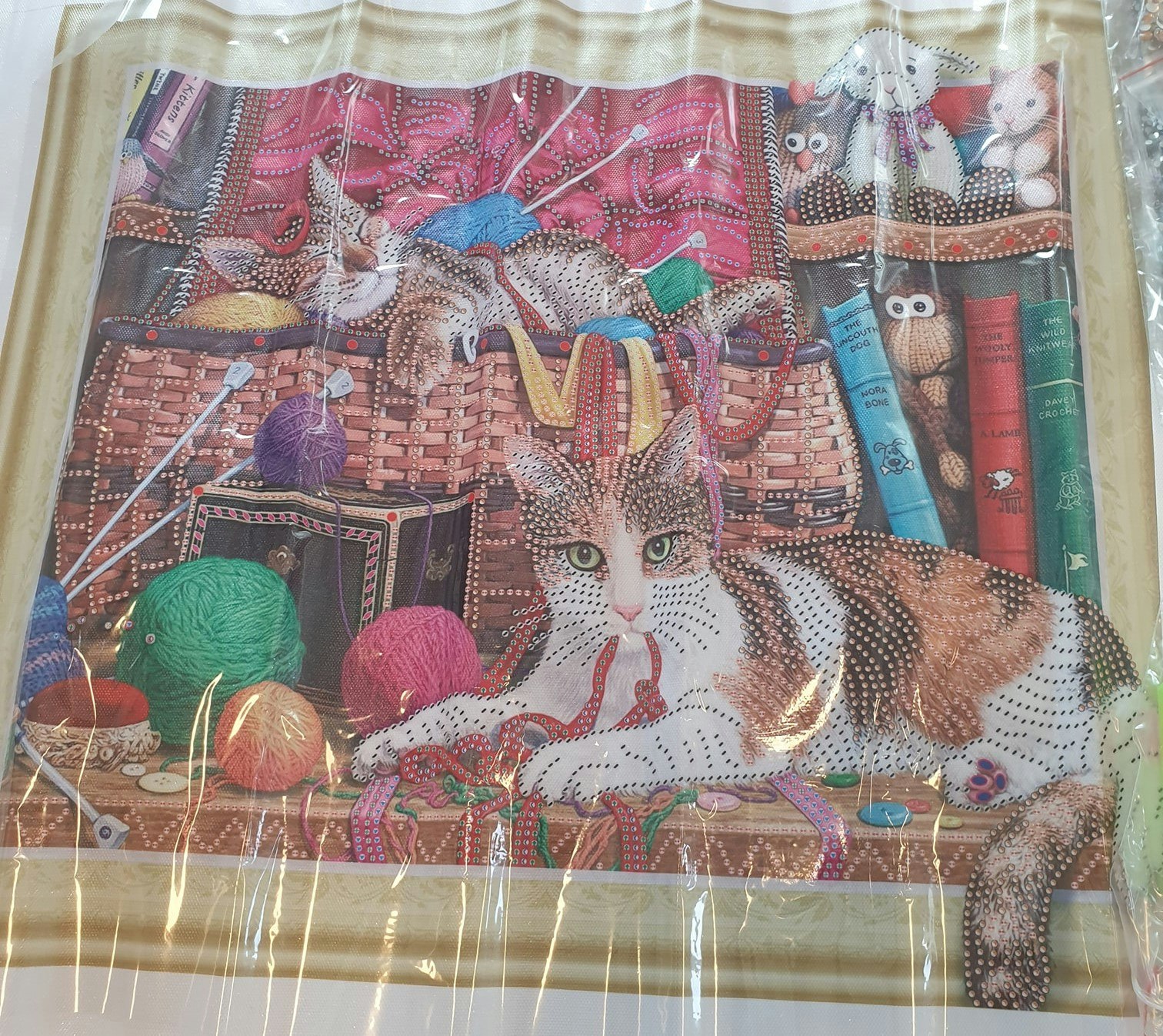 Strikke katter delvis perlet