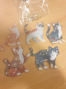 Nøkkelring/ veskepynt katt