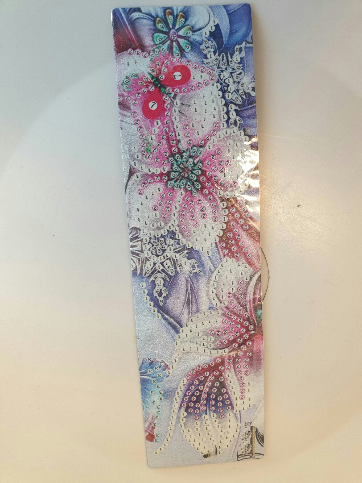 Ett bokmerke lyse blomster