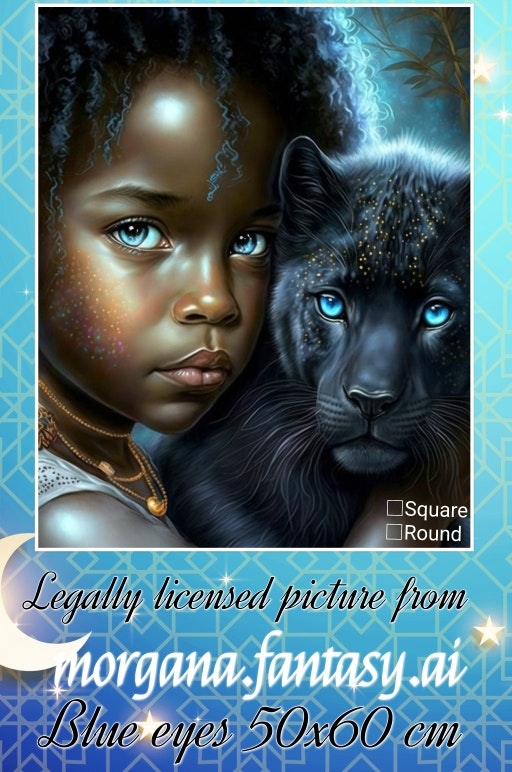 Blå øyne panter Blue eyes ©Morgana.fantasy.ai