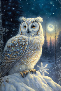 Magic night snowowl  ©Morgana.fantasy.ai