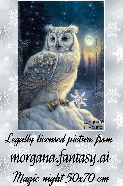 Magic night snowowl  ©Morgana.fantasy.ai
