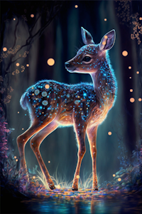 Rådyr med noen AB farger  ©Morgana.fantasy.ai