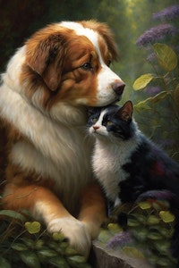 Som hund og katt  ©Morgana.fantasy.ai