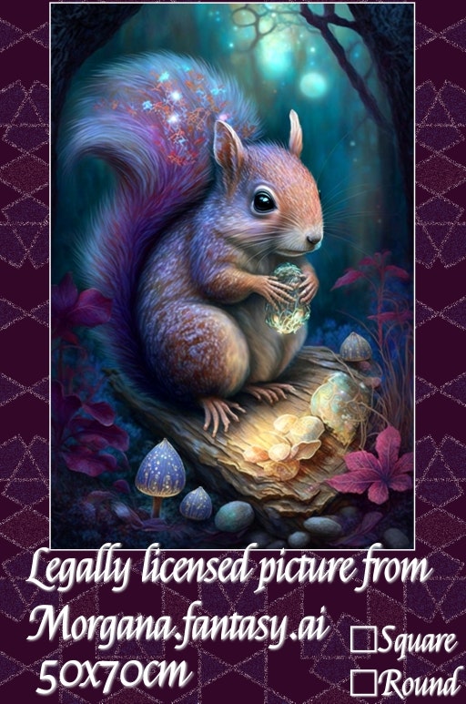 Perlebilders eksklusive Ekorn  ©Morgana.fantasy.ai