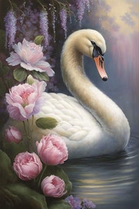Hvit svane  ©Morgana.fantasy.ai