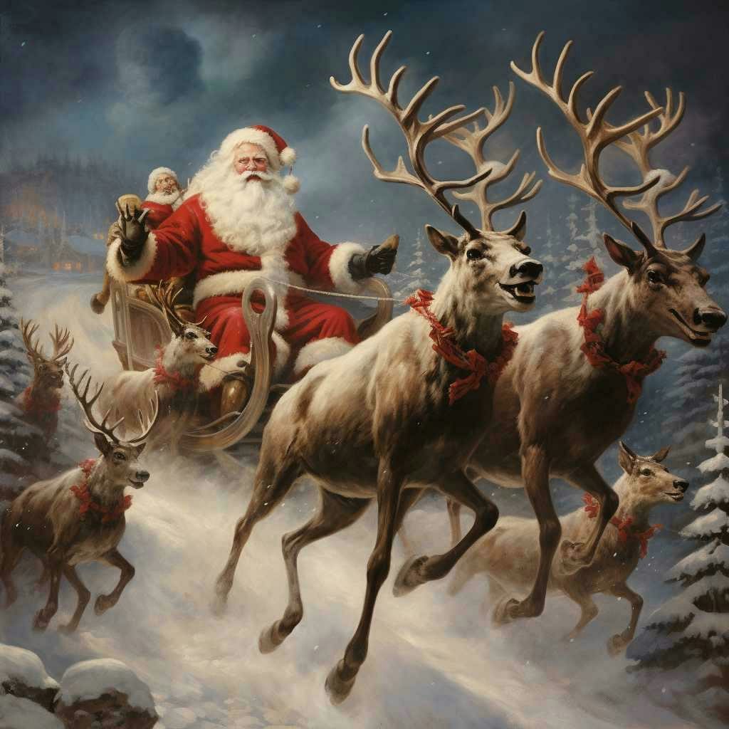 julenisse på sledetur ©@thesanta603
