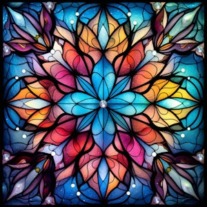 Mandala med krystallperler