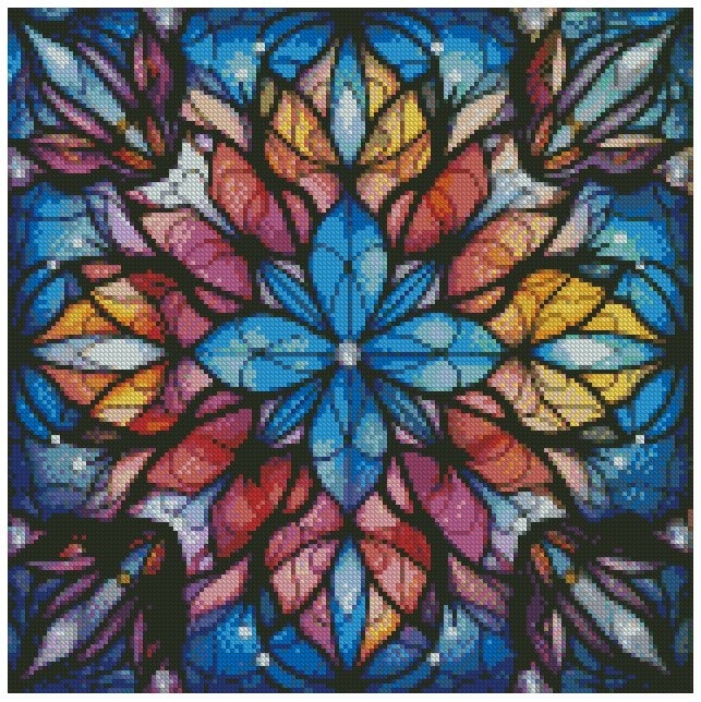 Mandala med krystallperler
