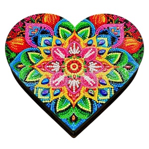 Boks hjerteformet mandala