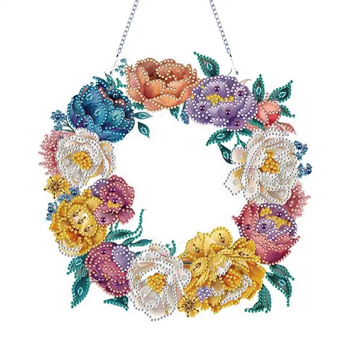 Blomsterkrans med gule nyanse