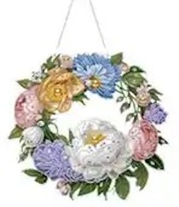 Blomsterkrans med blå nyanse