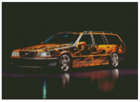 Flammelakkert Volvo