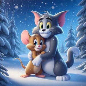Tom & Jerry vinterstid  ©Morgana.fantasy.ai