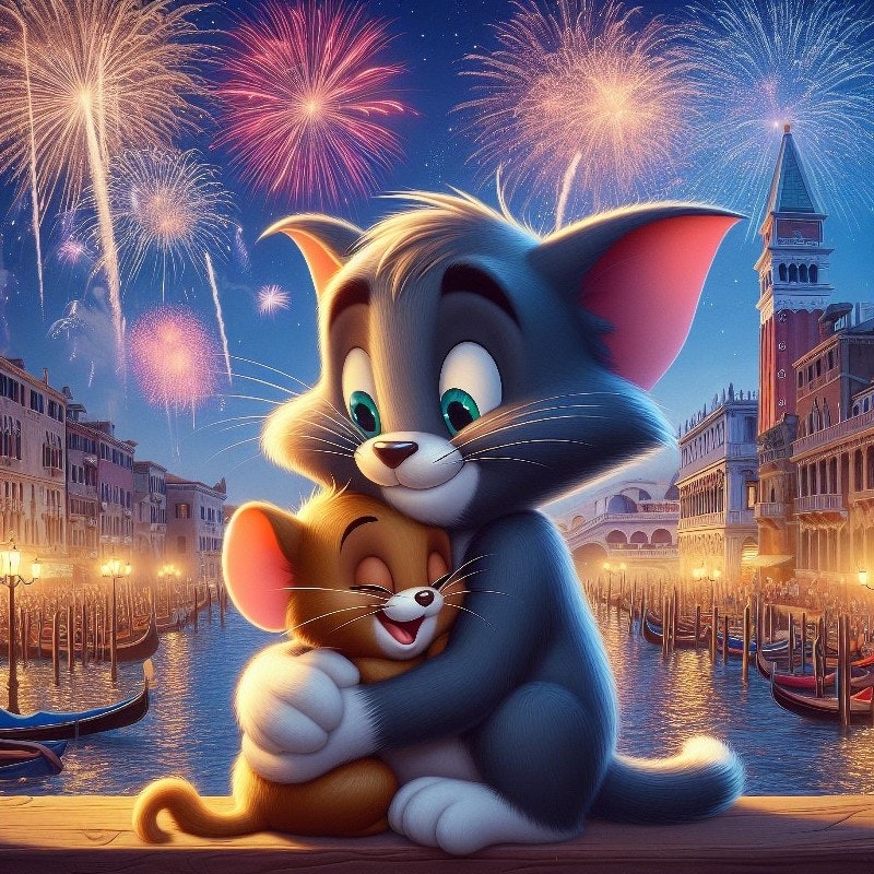 Raketter og Tom & Jerry  ©Morgana.fantasy.ai