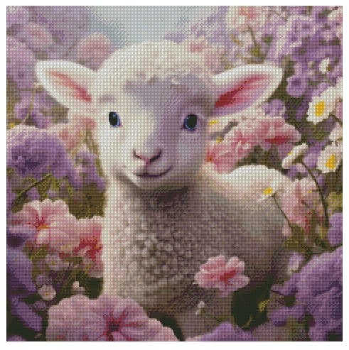 Lam i blomstereng ©Digital jpg4U