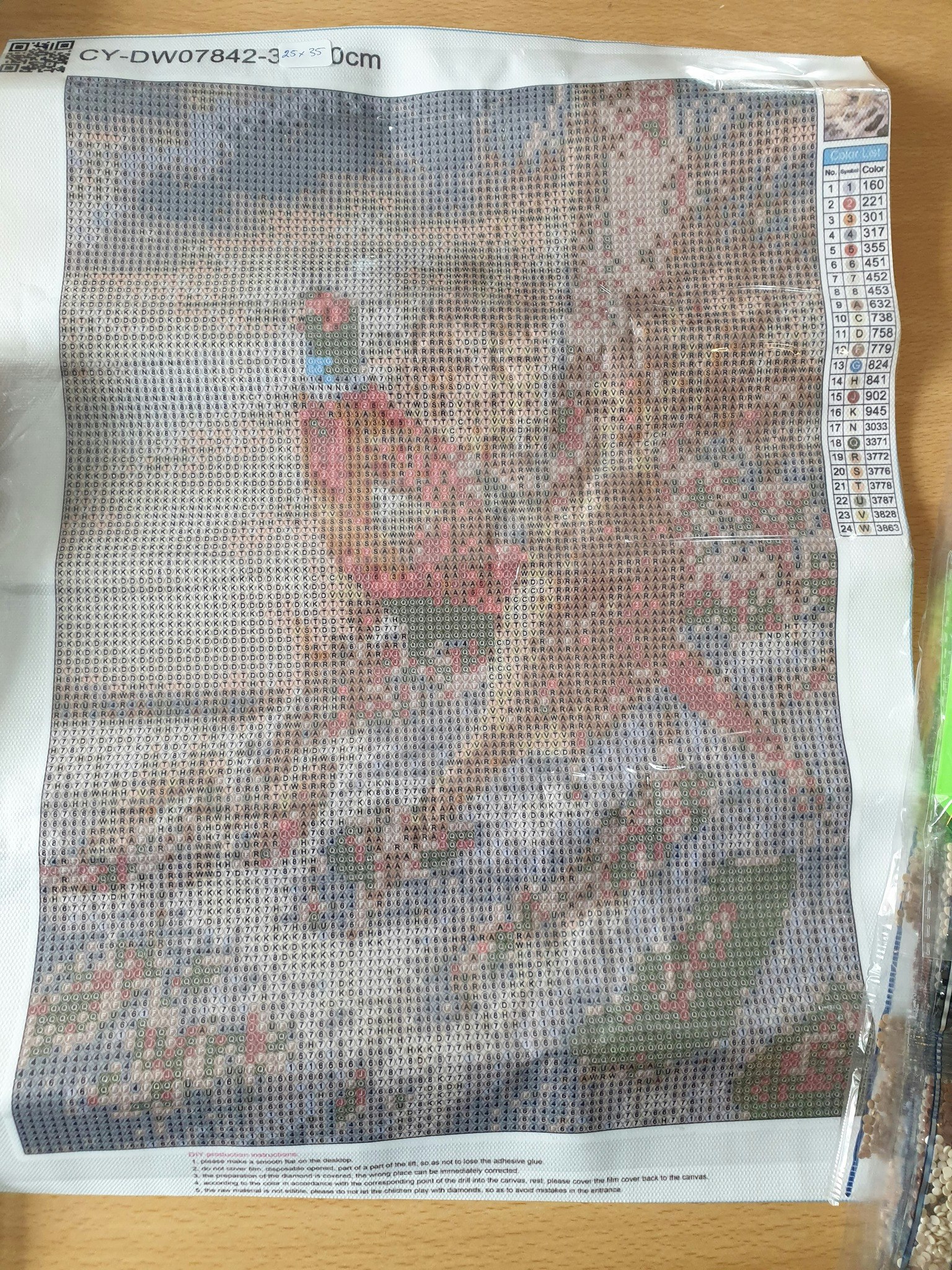 Diverse små bilder med runde perler