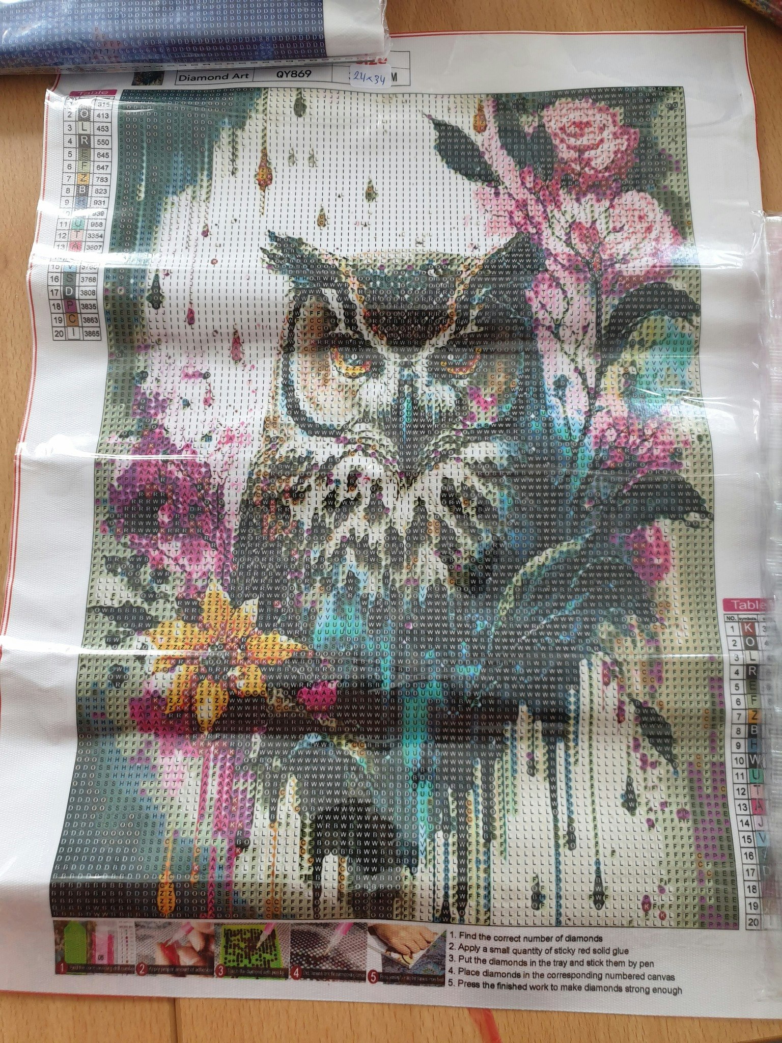 Små uglebilder 25x35 runde perler