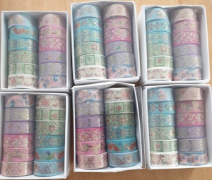 Maskeringstape (washi tape) 12 ruller