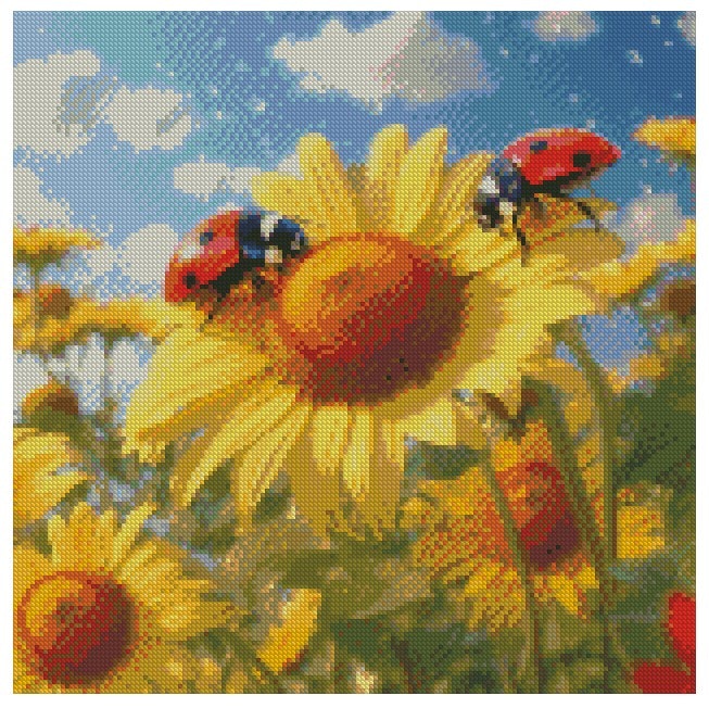 To marihøner på gul blomst ©Digitalpng4U