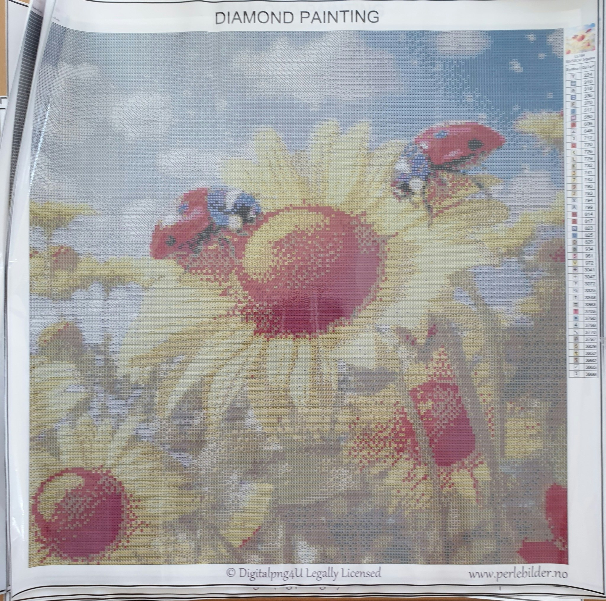 To marihøner på gul blomst ©Digitalpng4U