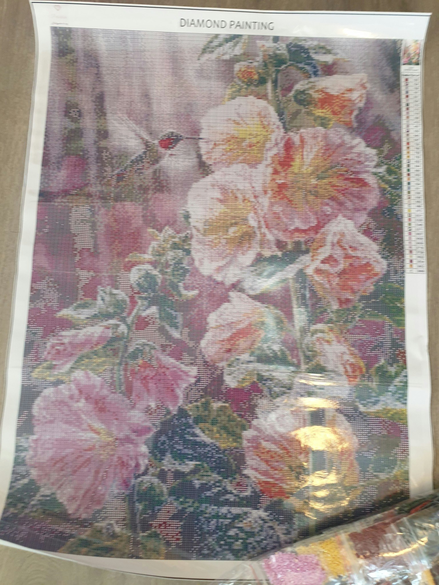 Stokkroser og kolibri med noen AB perler