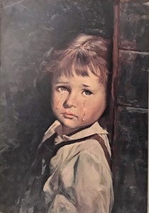 Gråtende jente Retro