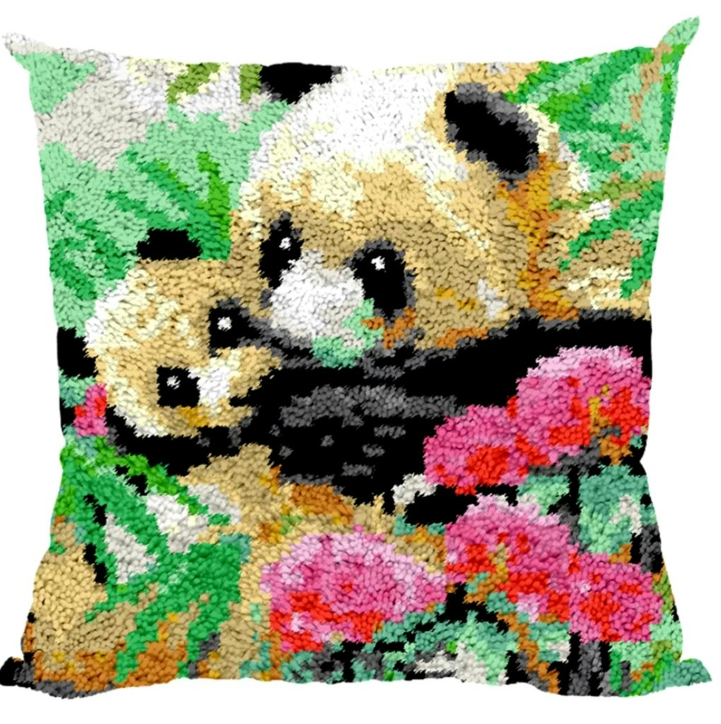 Knytepute panda, med bakstykke