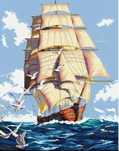 Brodei kit Korssting seilskute 36x46