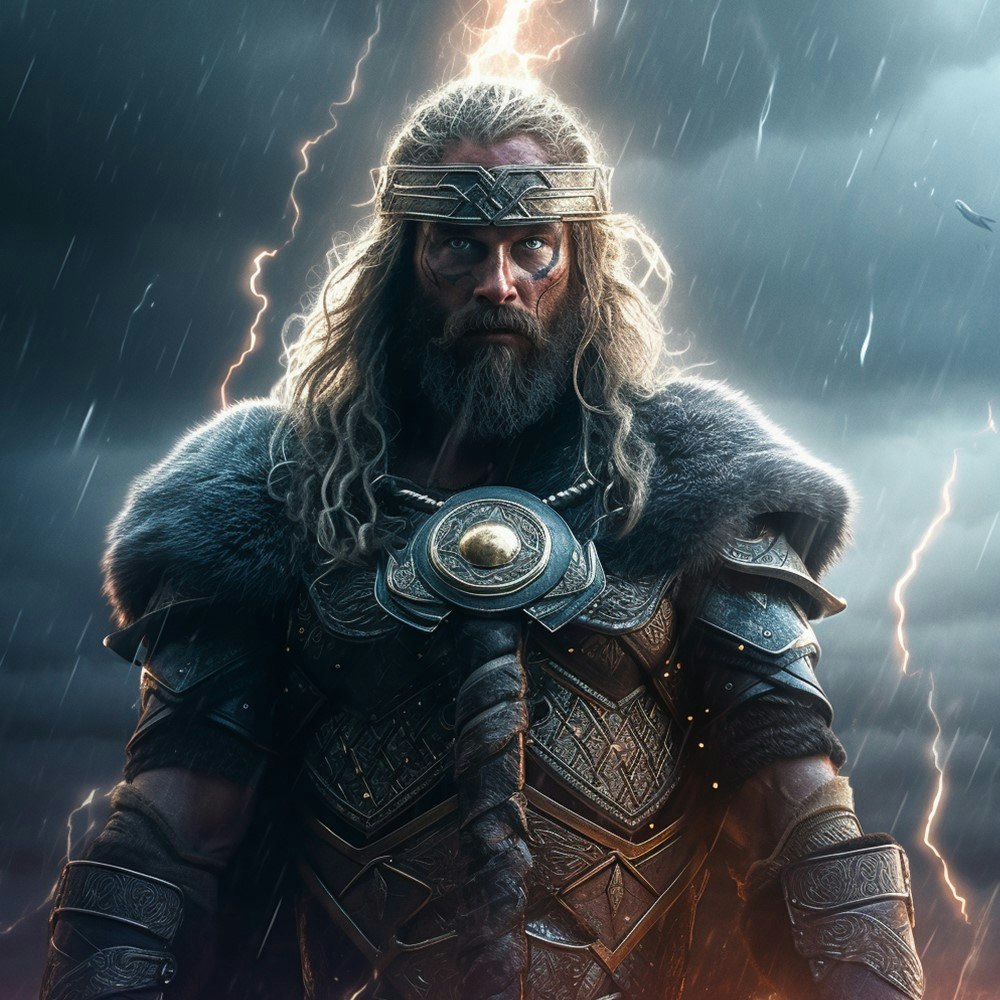 Viking i lyn og torden  Laget av DesignsDigiCrafts