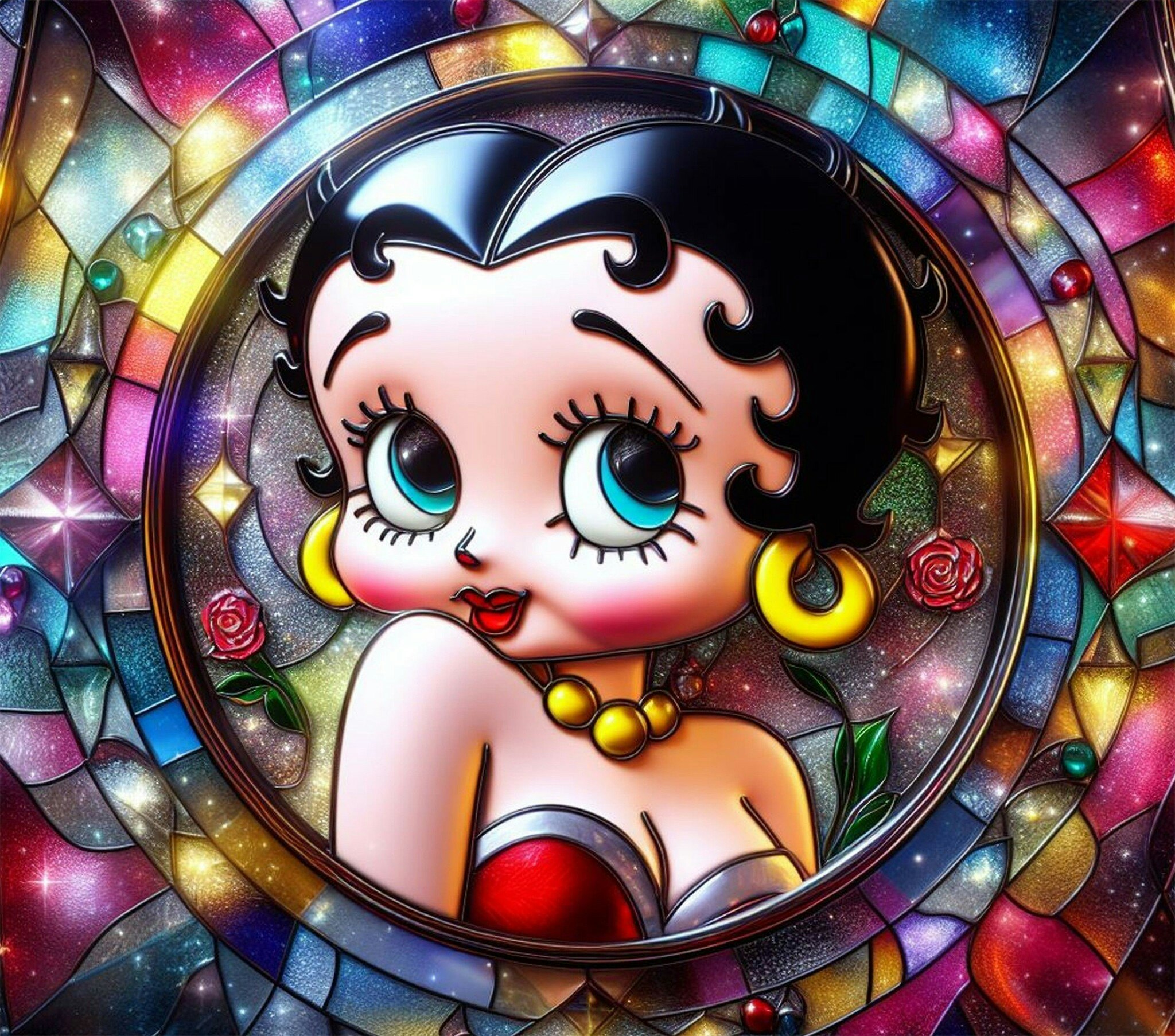 Betty Boop i glassmosaikk  Laget av SteichenBrinly
