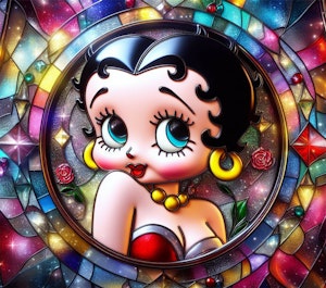 Betty Boop i glassmosaikk  Laget av SteichenBrinly