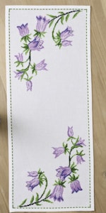Broderi kit løper med blåklokker 27x64 cm