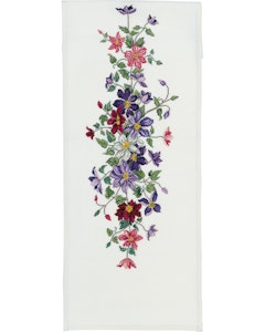 Broderi kit løper med Klematis 30x95 cm