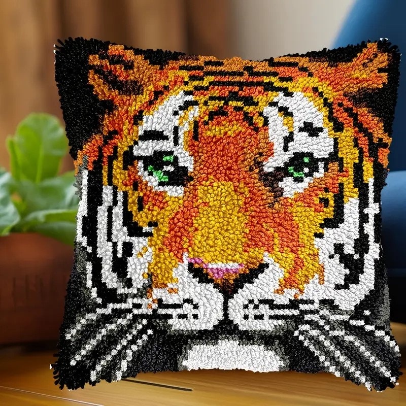 Knytepute tiger ferdig montert bunn med bakstykke