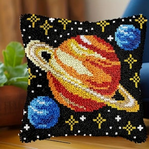 Knytepute saturn ferdig montert bunn med bakstykke 43x43 cm