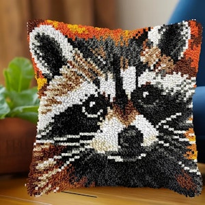 Knytepute vaskebjørn ferdig montert bunn med bakstykke 43x43 cm